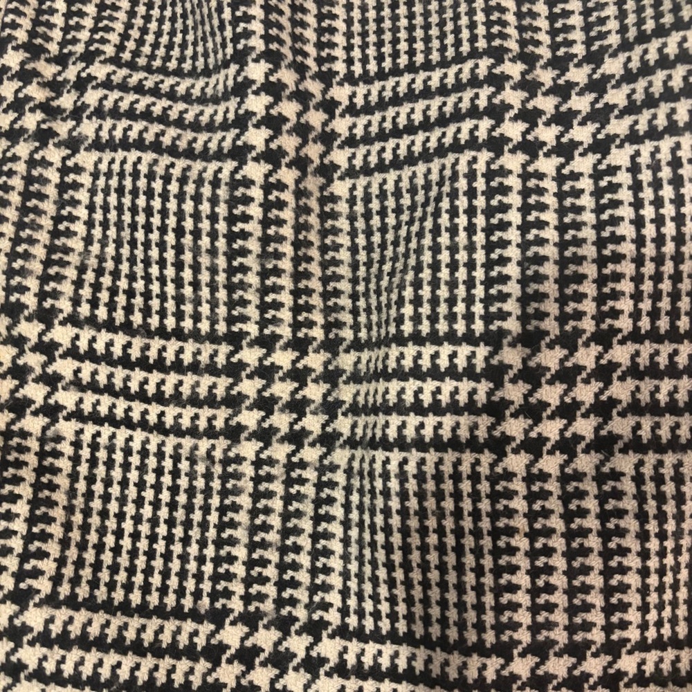 Banana republic wool cashmere pencil skirt houndstooth black and cream high rise - Picture 13 of 14